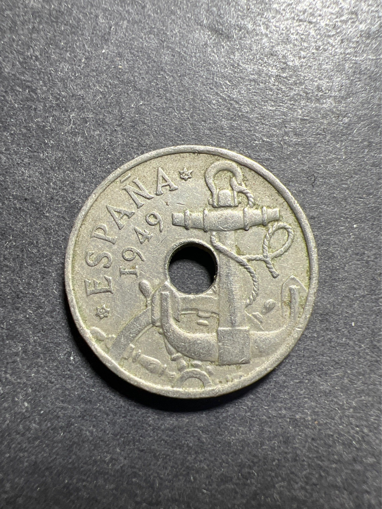 【8个洞收藏】第30场★ 0起1加★硬币专场 新规则实施  西班牙1949年 50分