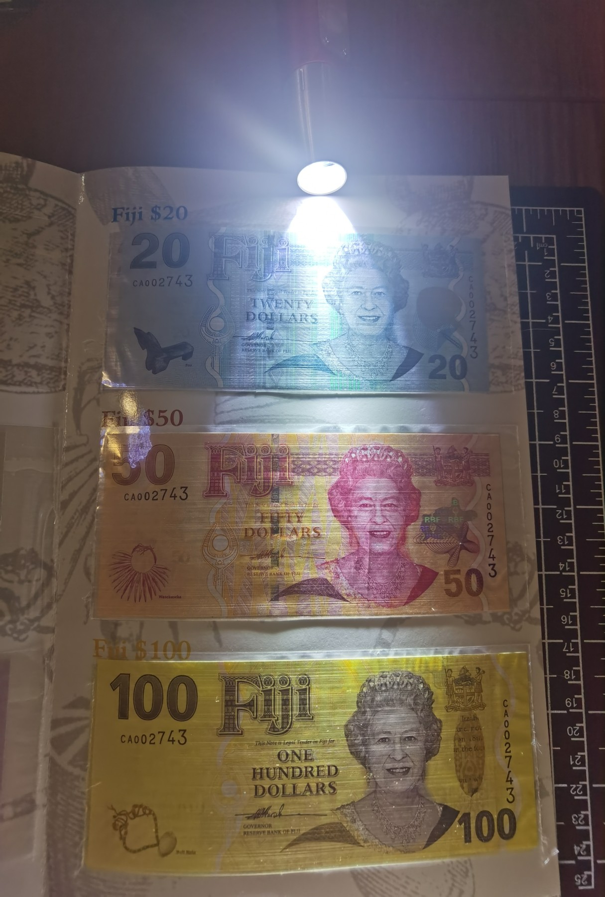 ｛北京钱博会专场｝Immortal auction豹子号及精品专场 斐济全同号，2743，Unc（带册）