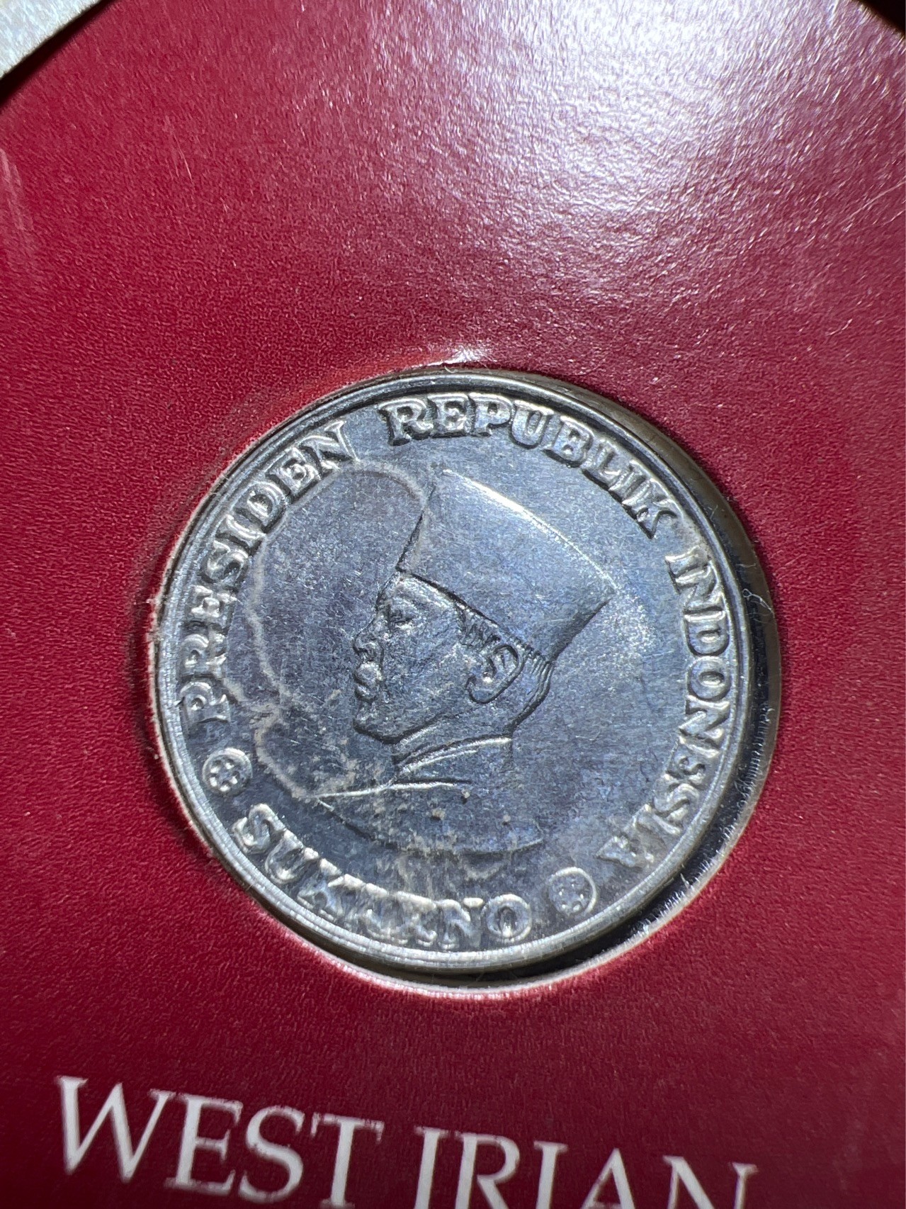 【8个洞收藏】第30场★ 0起1加★硬币专场 新规则实施  稀少品种 1962年 西伊里安 1分 币封 苏加诺