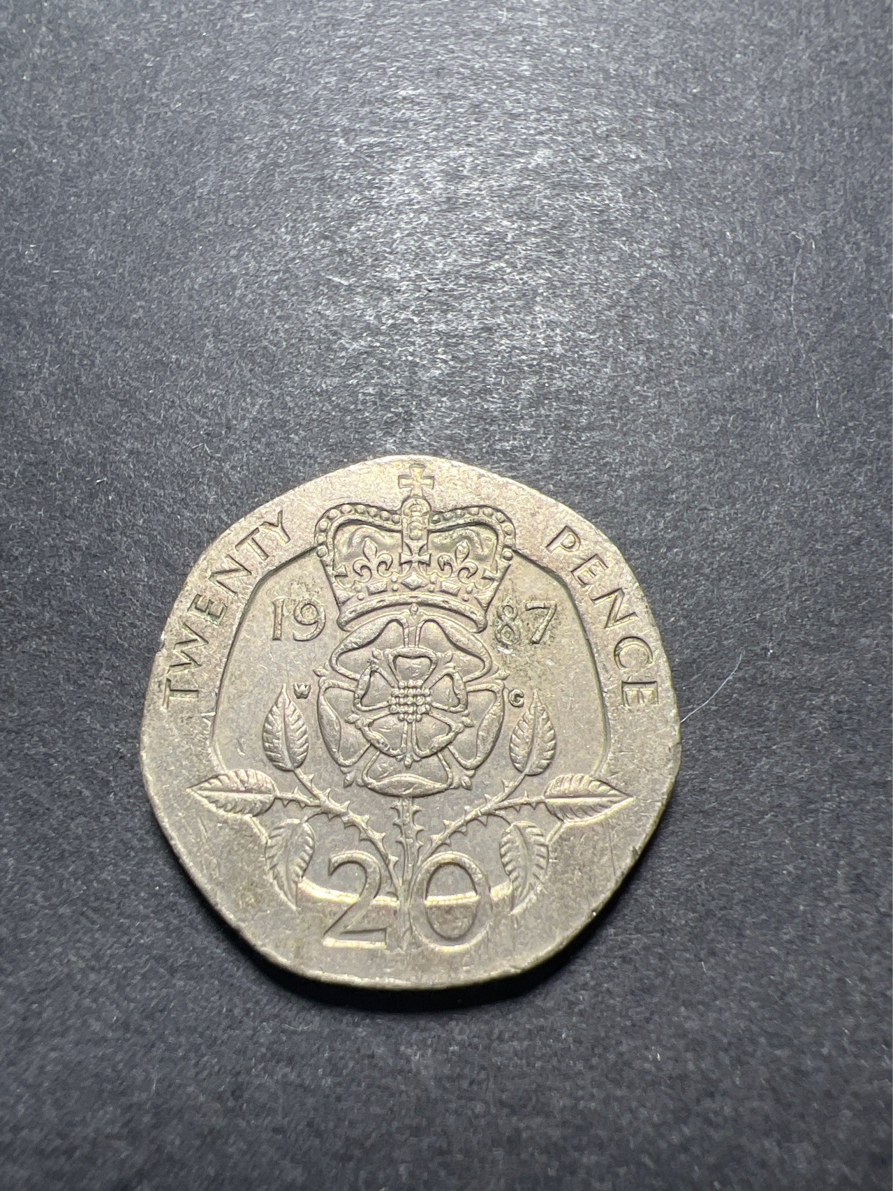 【8个洞收藏】第30场★ 0起1加★硬币专场 新规则实施  英国1987年20便士 多变异型