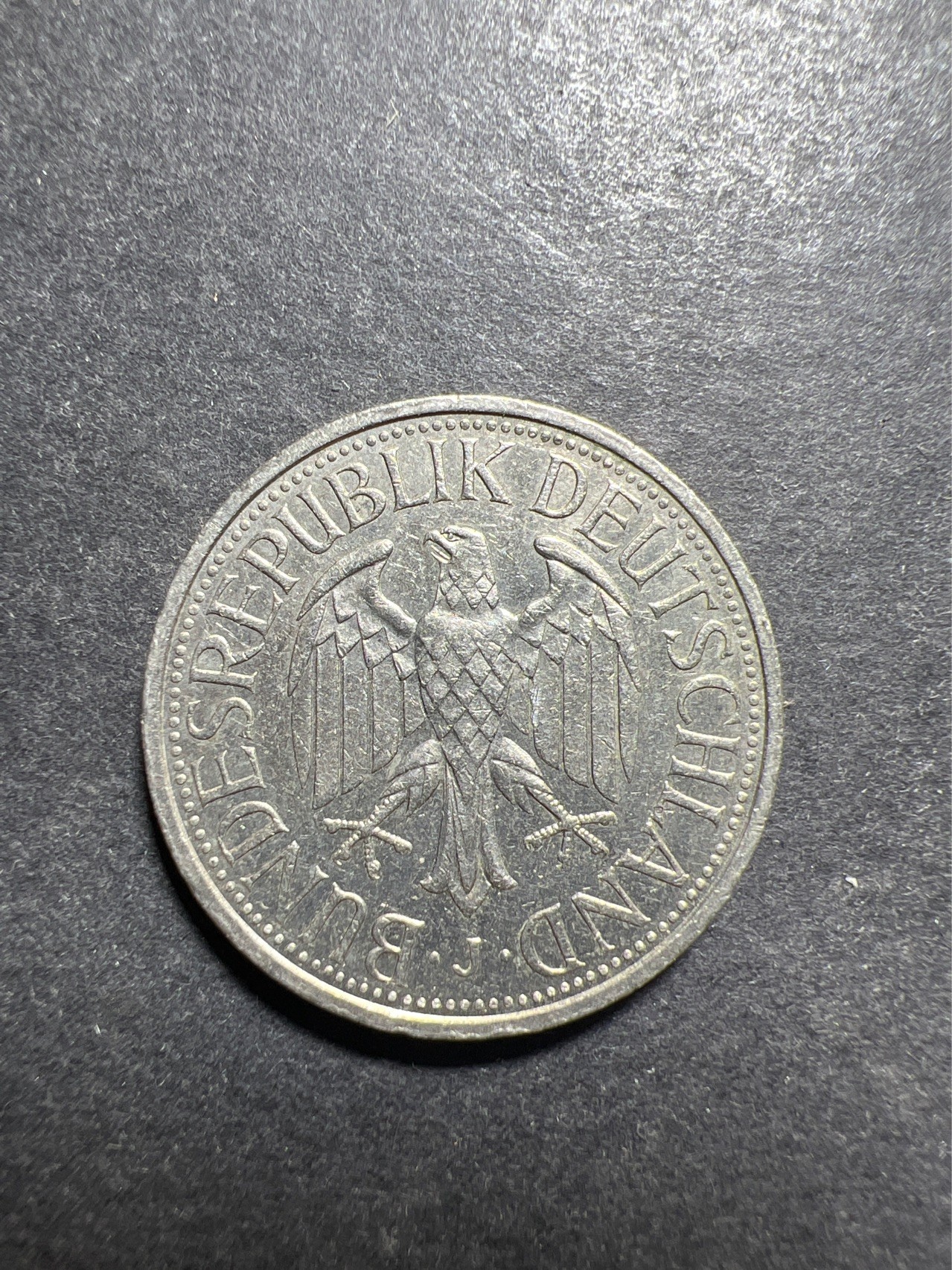 【8个洞收藏】第30场★ 0起1加★硬币专场 新规则实施  联邦德国1马克铜镍硬币 1979年