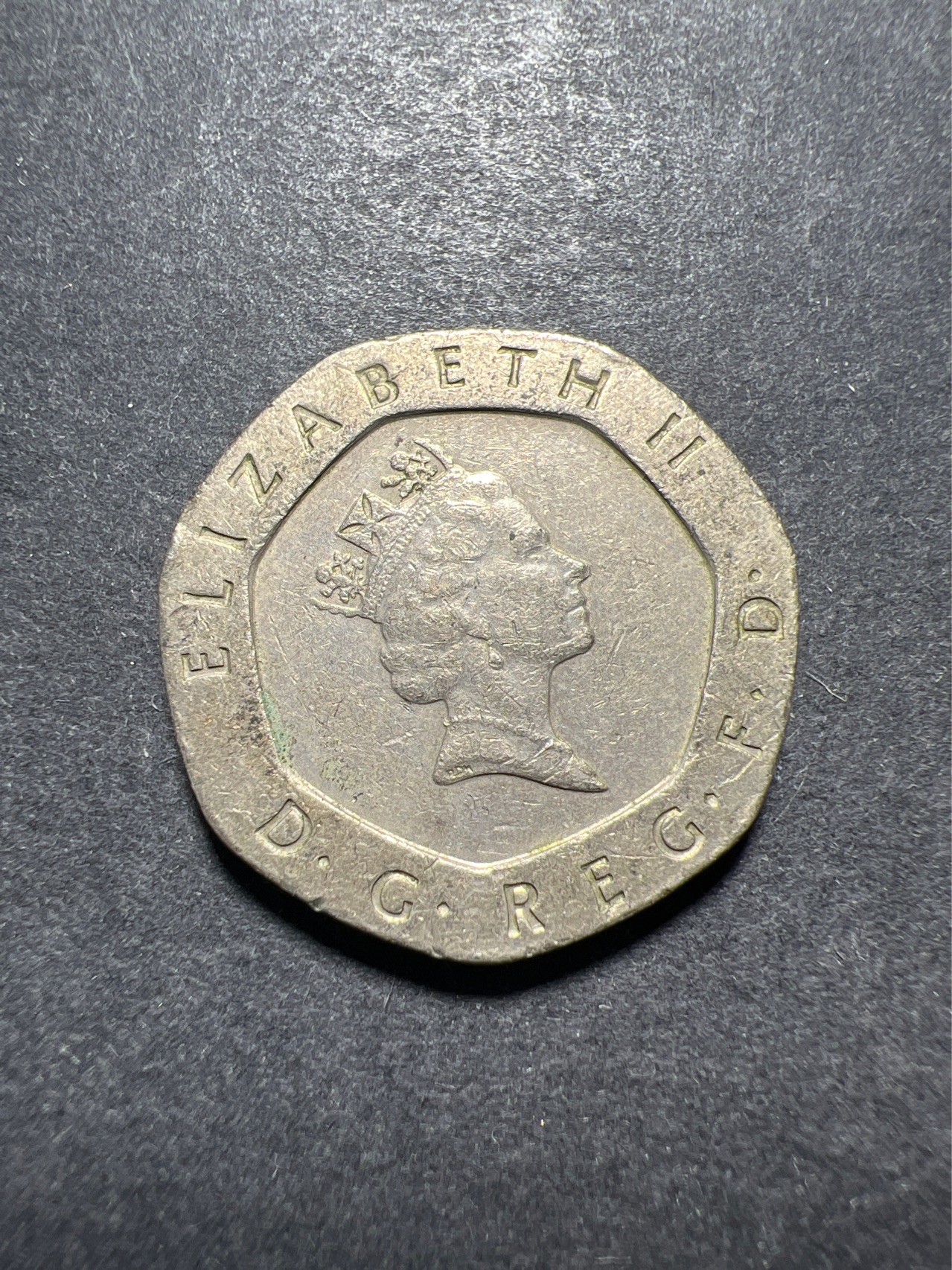 【8个洞收藏】第30场★ 0起1加★硬币专场 新规则实施  英国1987年20便士 多变异型