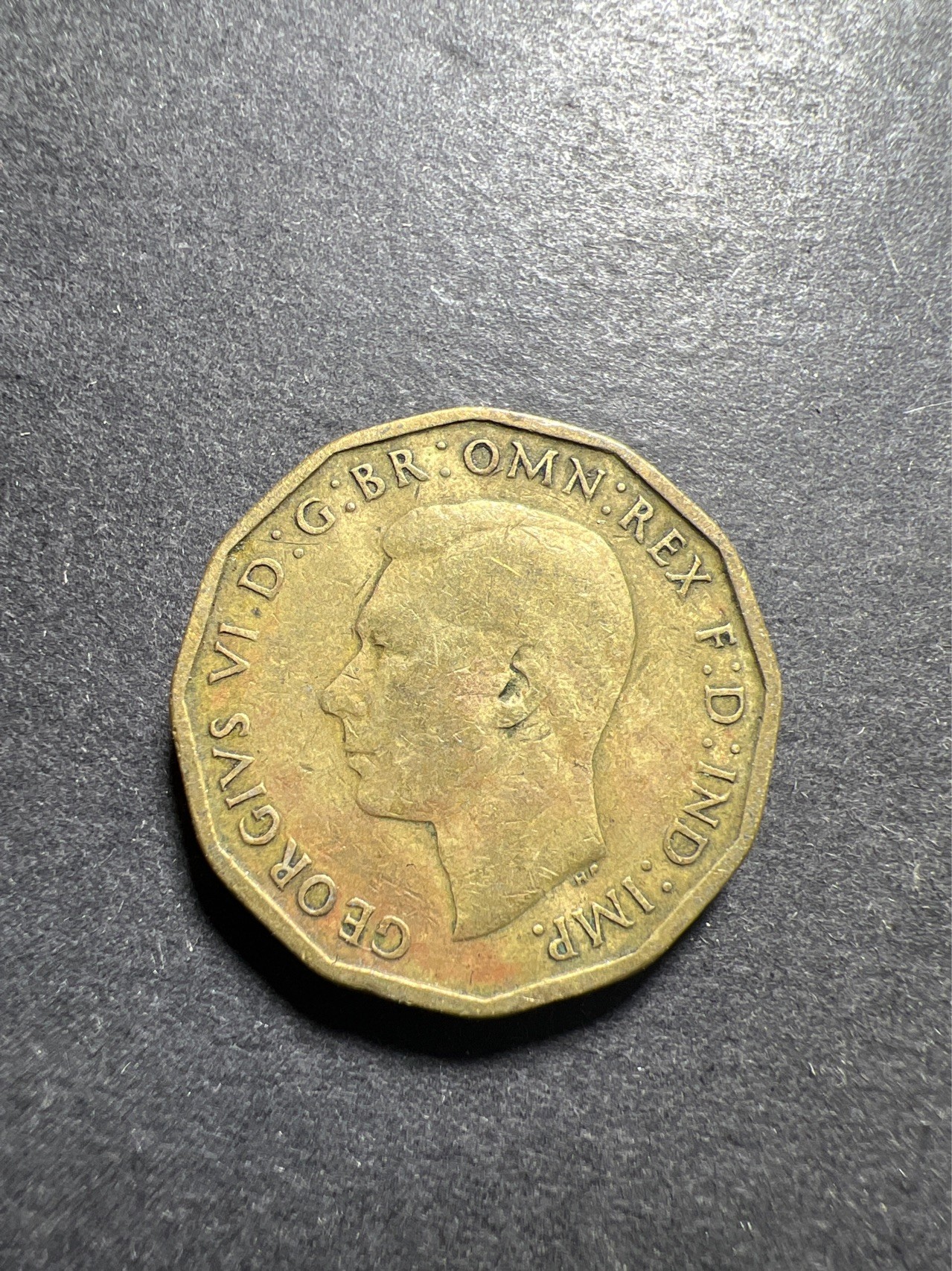 【8个洞收藏】第30场★ 0起1加★硬币专场 新规则实施  英国1943年 3便士 乔治六世头像