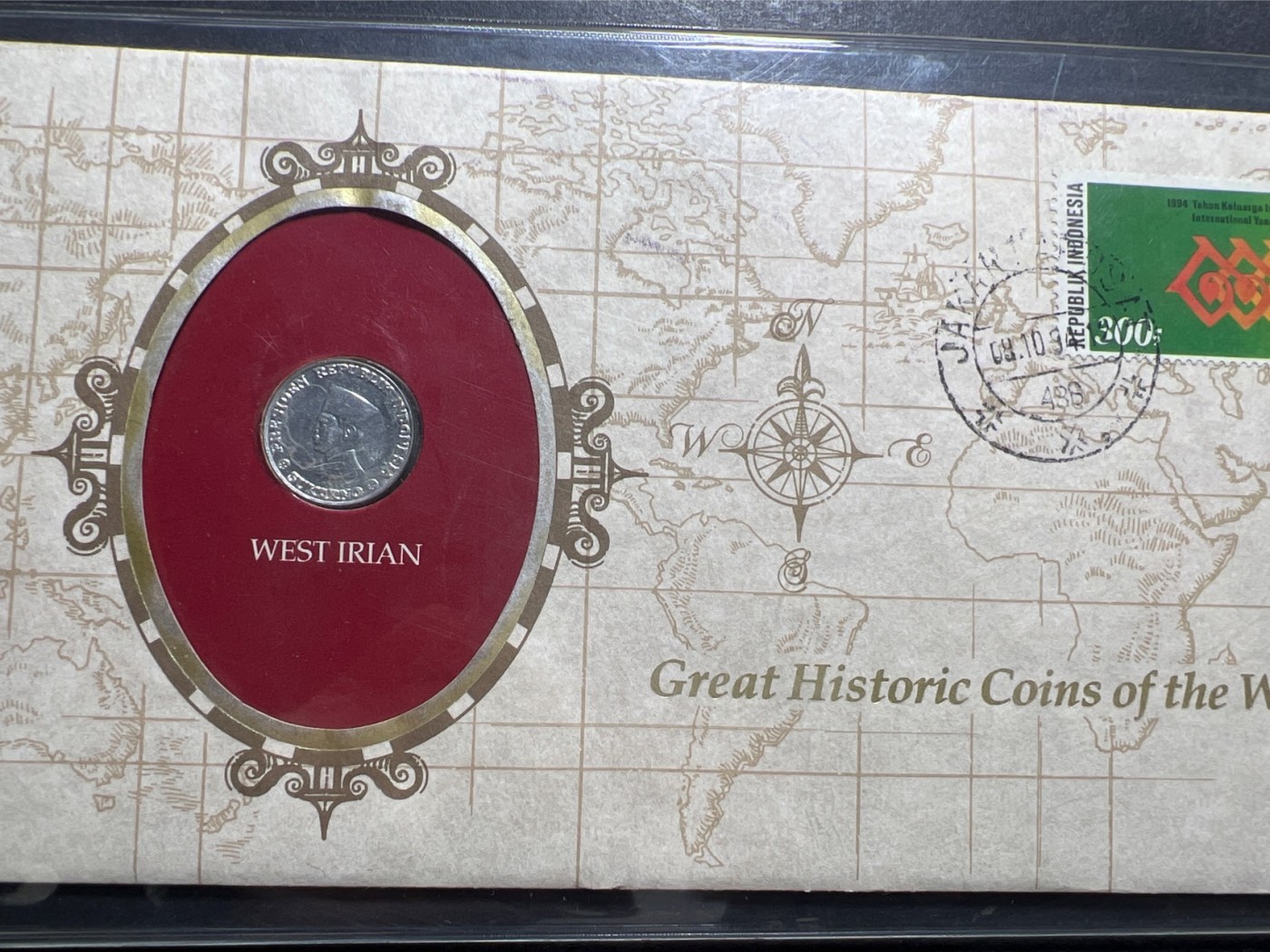 【8个洞收藏】第30场★ 0起1加★硬币专场 新规则实施  稀少品种 1962年 西伊里安 1分 币封 苏加诺