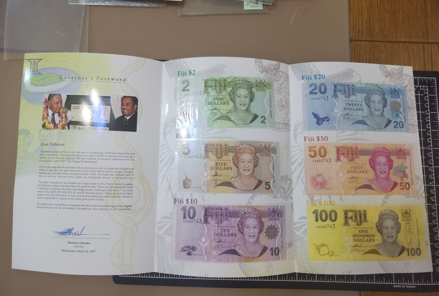 ｛北京钱博会专场｝Immortal auction豹子号及精品专场 斐济全同号，2743，Unc（带册）