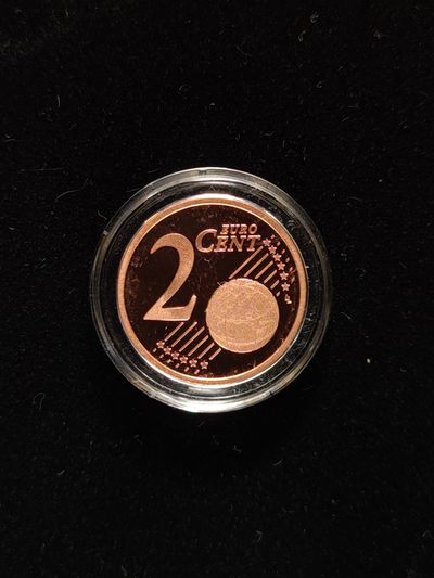 金瓯世界币章小拍第一期 - 圣马力诺精制欧元2分2020年