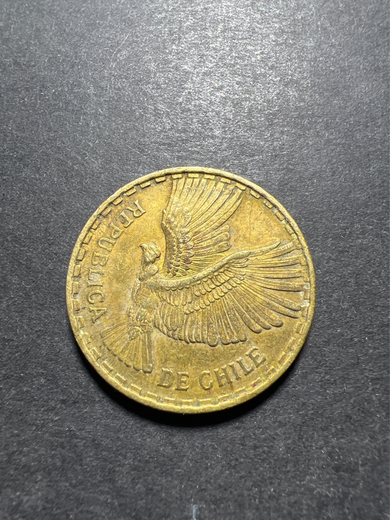 【8个洞收藏】第30场★ 0起1加★硬币专场 新规则实施  智利1965年飞鹰版10分铜币