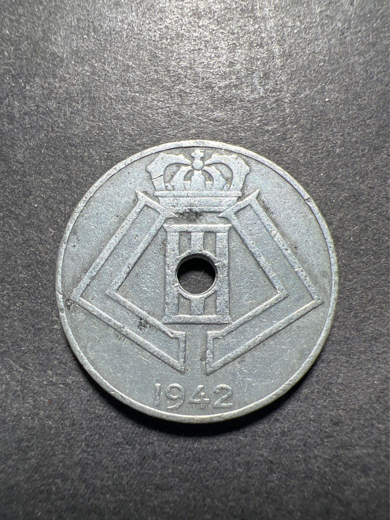 【8个洞收藏】第30场★ 0起1加★硬币专场 新规则实施  比利时 1942年 10分硬币