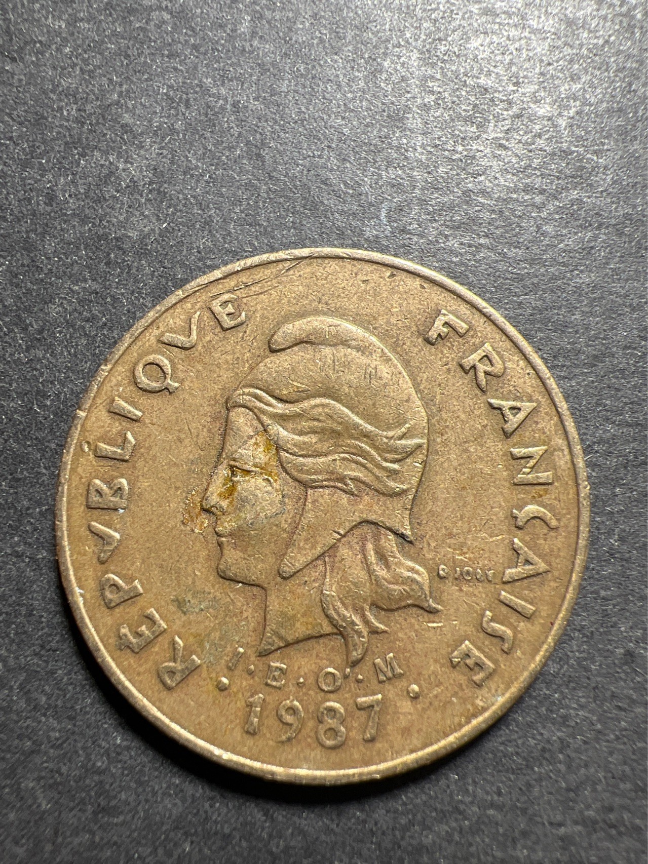 【8个洞收藏】第30场★ 0起1加★硬币专场 新规则实施  波利尼西亚硬币1987年100法郎