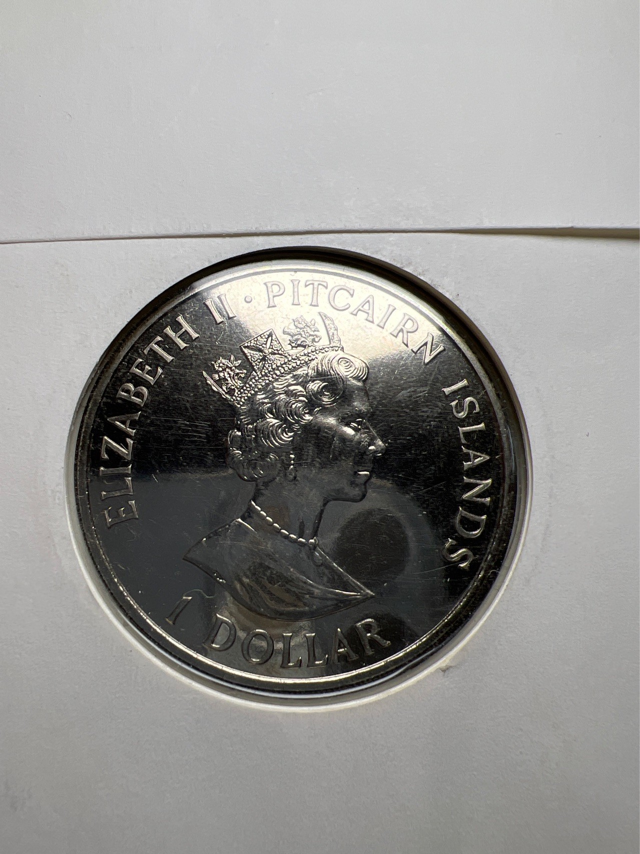 【8个洞收藏】第30场★ 0起1加★硬币专场 新规则实施  少见1990年  皮特凯恩1元 克朗币 币封