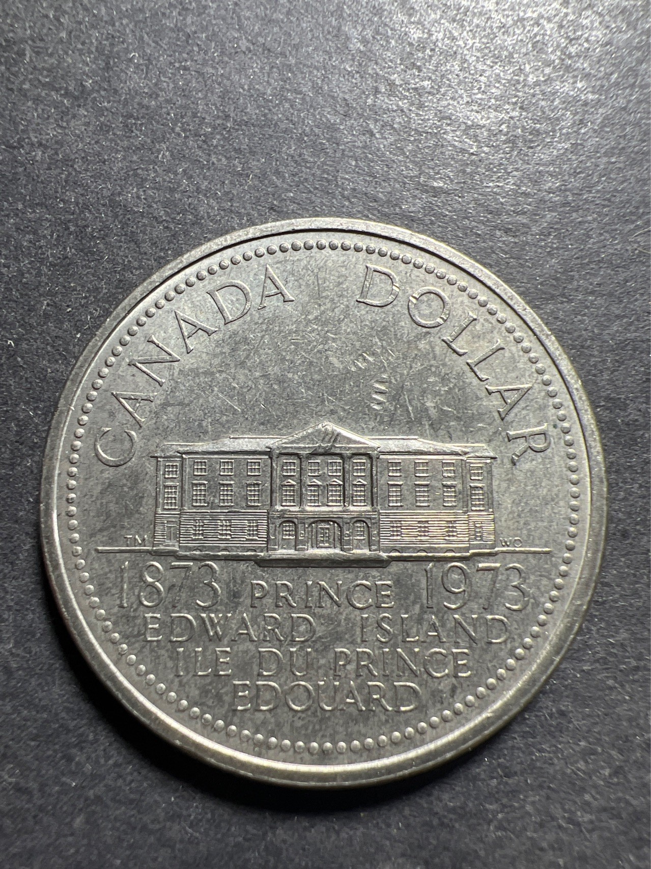 【8个洞收藏】第30场★ 0起1加★硬币专场 新规则实施  北美洲-加拿大-1973年1元-爱德华王子岛百年