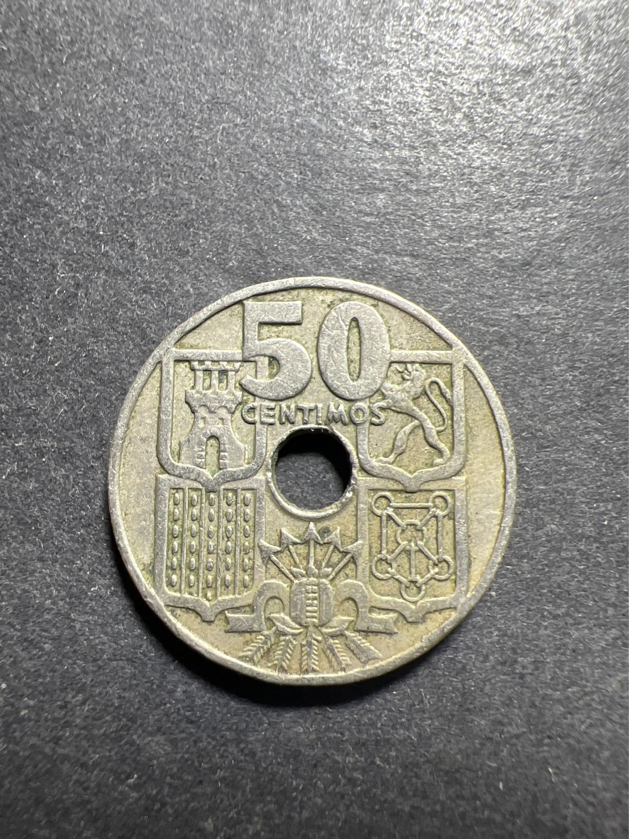 【8个洞收藏】第30场★ 0起1加★硬币专场 新规则实施  西班牙1949年 50分