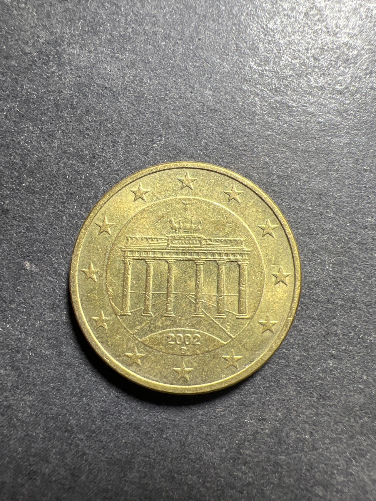 【8个洞收藏】第30场★ 0起1加★硬币专场 新规则实施  德国 2002.年 50欧分  24mm