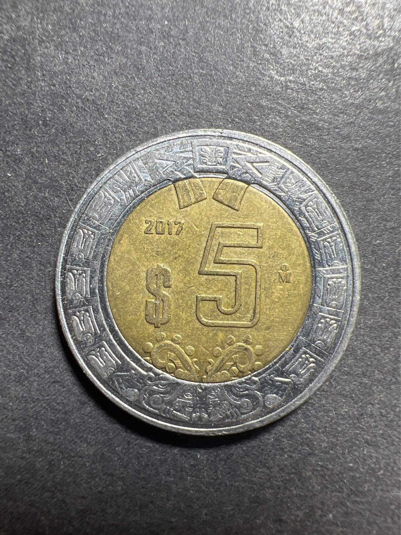 【8个洞收藏】第30场★ 0起1加★硬币专场 新规则实施  墨西哥5 鹰叼蛇 双色币双金属硬币大直径25.5