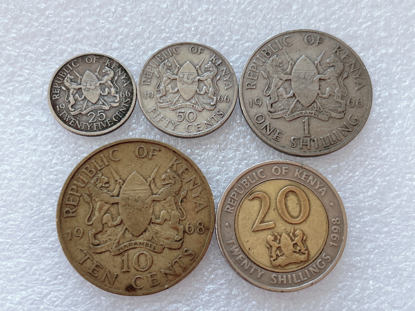 全场一元起拍 世界钱币银币、散币专场 第40期 肯尼亚硬币5枚