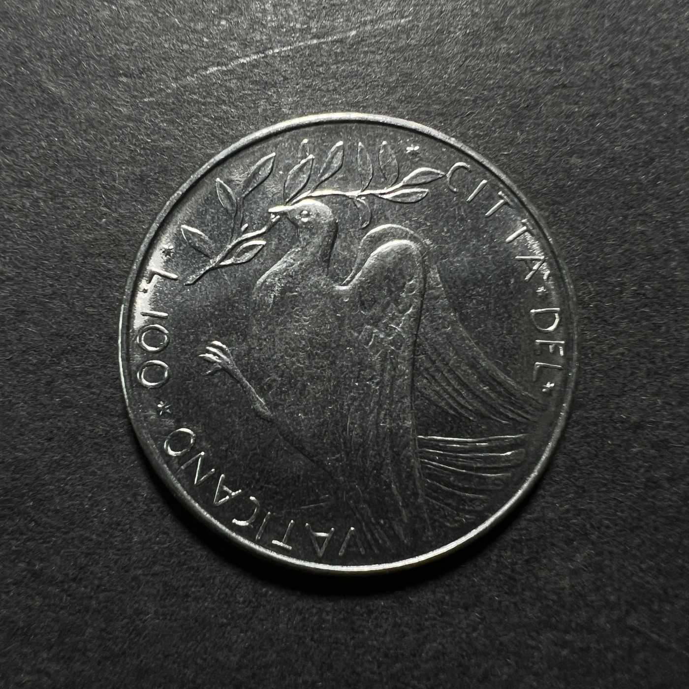 【8个洞收藏】第30场★ 0起1加★硬币专场 新规则实施  梵蒂冈100里拉 和平鸽 橄榄枝