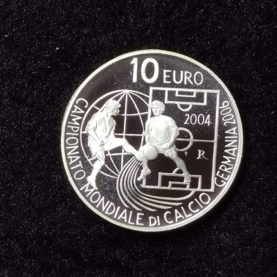 巴斯克收藏第198期 纪念币专场 12月5/6/7 号三场连拍 全场包邮 - 圣马力诺 2004年 10欧元精制纪念银币 2006年世界杯纪念
