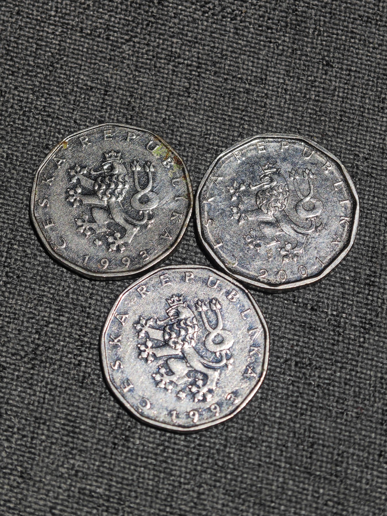 外国硬币收藏店第2期 捷克多边形2克朗3枚