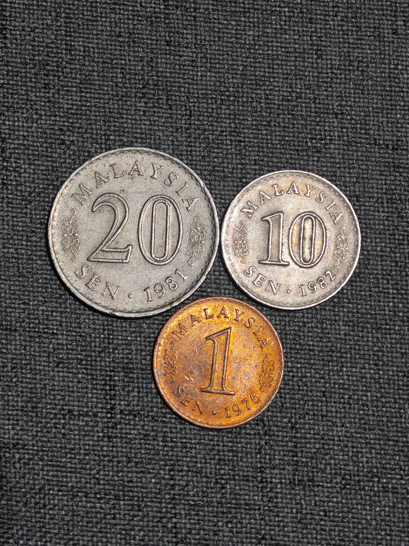 外国硬币收藏店第2期 马来西亚议会大楼20、10、1仙3枚