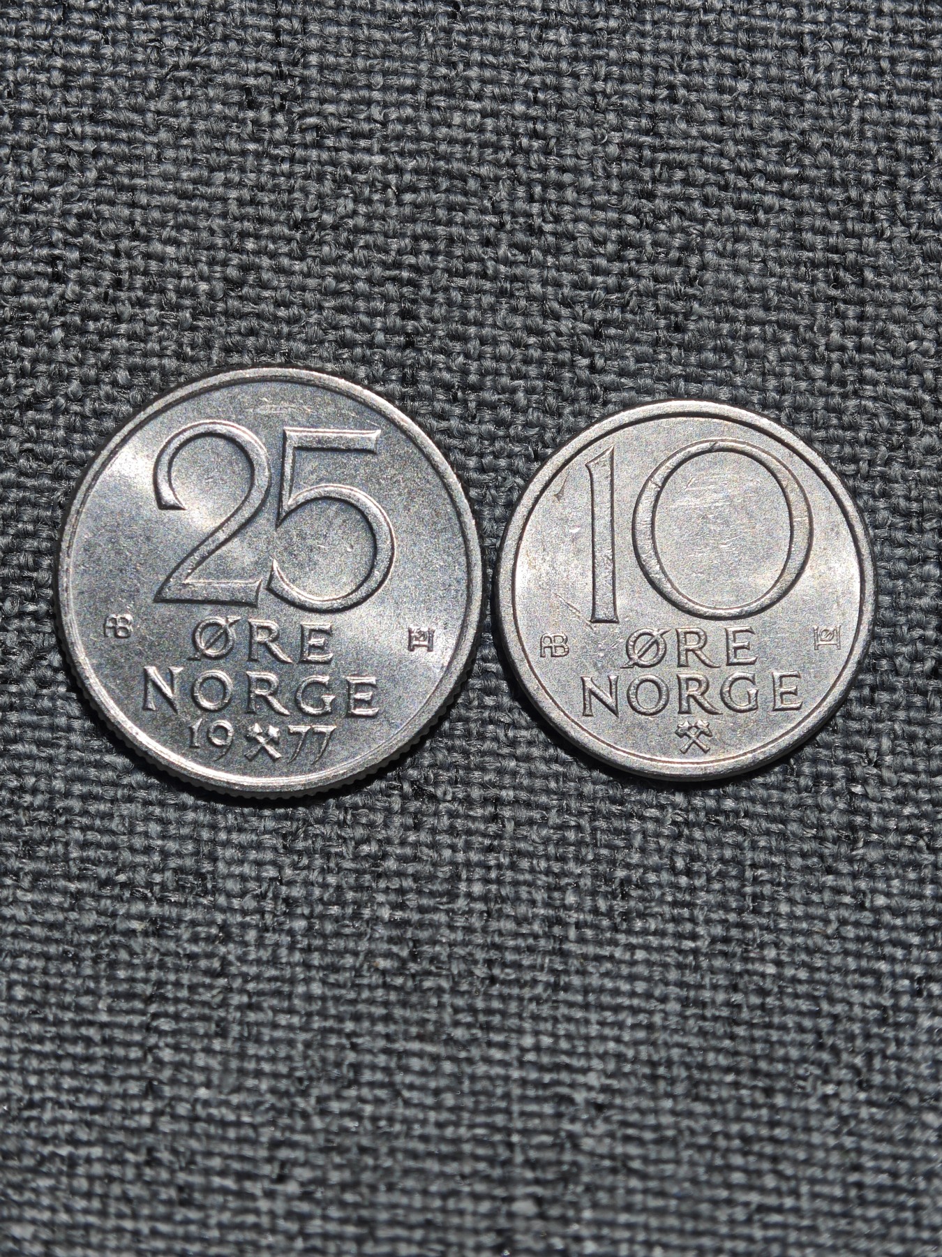 外国硬币收藏店第2期 挪威25、10欧尔2枚