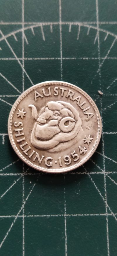 外国硬币初藏散币银币第10场 - 澳大利亚1先令银币1954年
