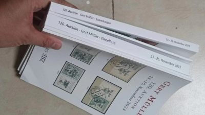 【币观天下】第241期钱币拍卖 - Gert Müller 拍卖目录5册以邮票为主在邮票届比较有名