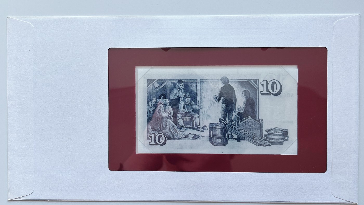 全场一元起拍 富兰克林邮钞封专场 第41期 冰岛1961年10克朗纸币 富兰克林邮币封