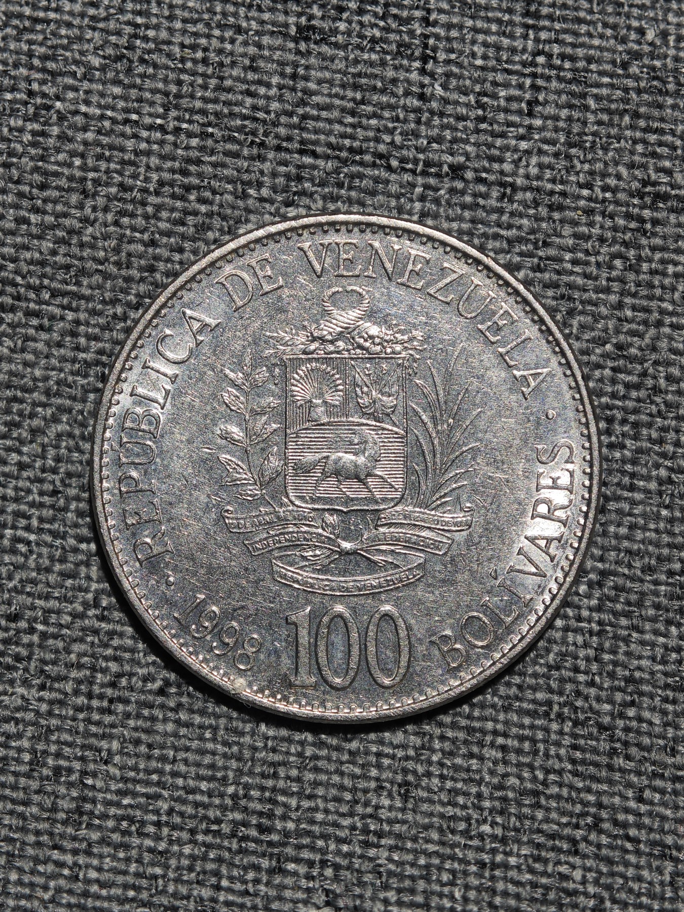 外国硬币收藏店第2期 委内瑞拉1998年100玻利瓦尔