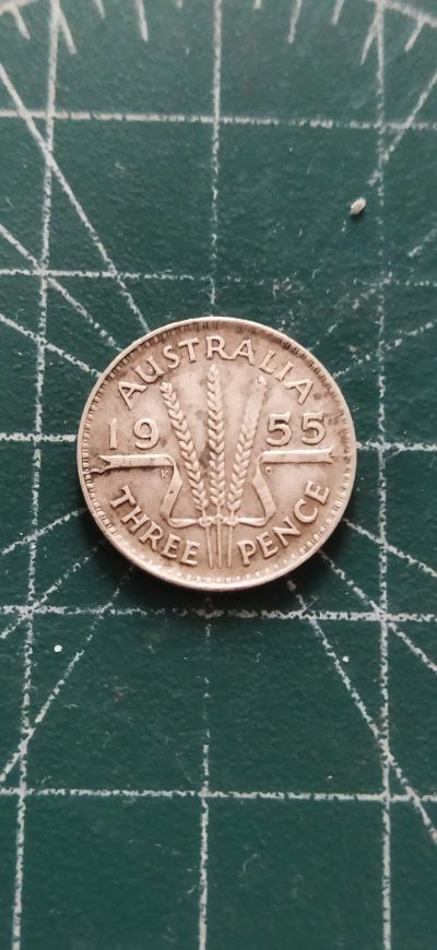 外国硬币初藏散币银币第10场 - 澳大利亚3便士银币1955年
