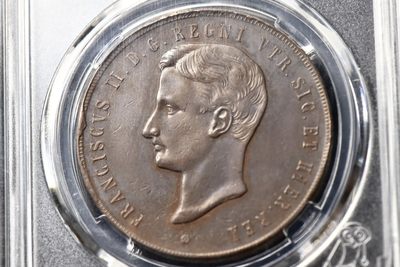 【良泉藏泉】德系及其它近代机制币 - 1859年，意大利 那不勒斯西西里 最大面值铜币 10T