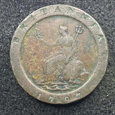 【淘币小摊】第二百零九拍 英国老铜币纪念章场  周三到周日五连拍 满百包邮可预留 每周一发货  - 英国1797年车轮二便士铜币