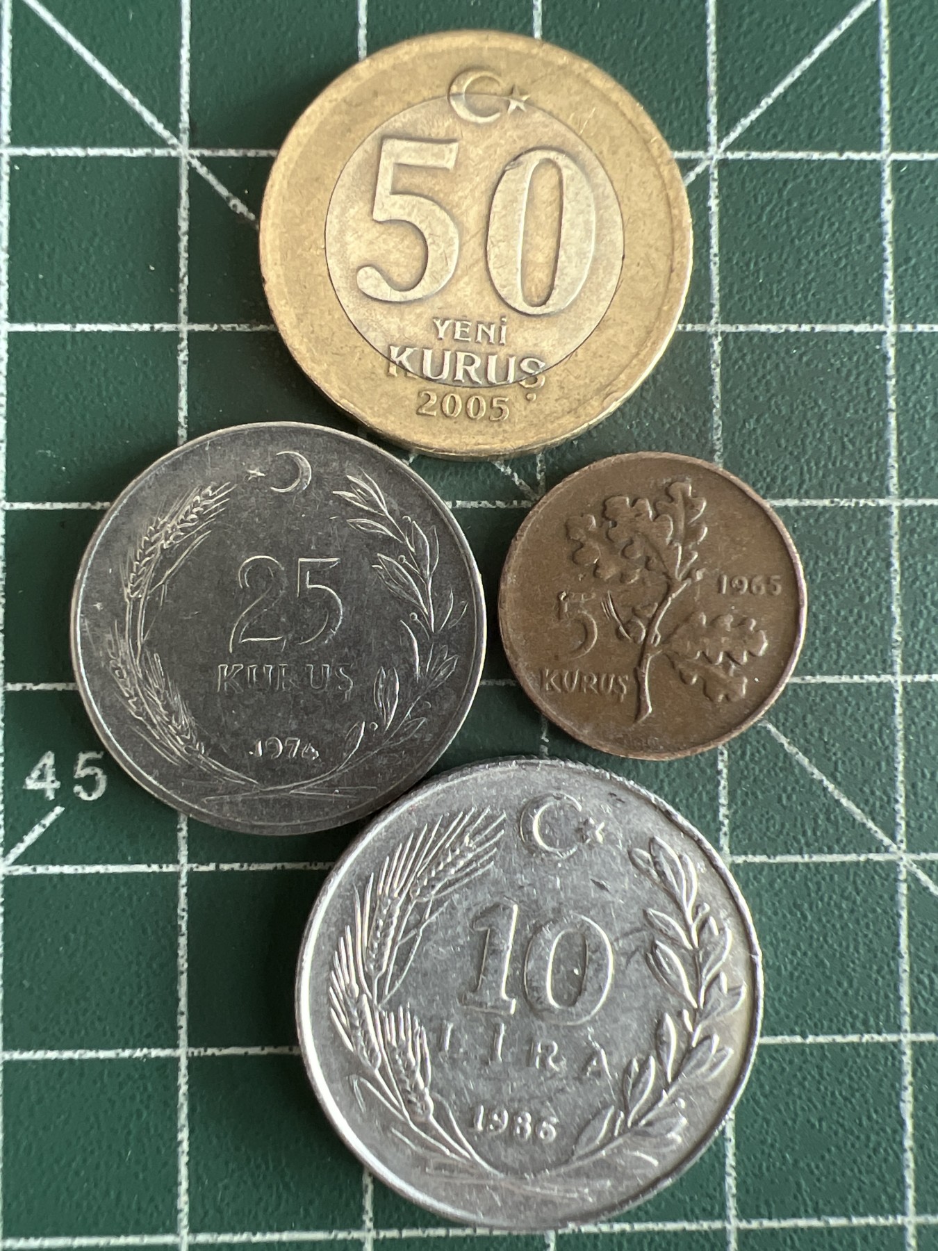 第522期  硬币专场 （无押金，捡漏，全场50包邮，偏远地区除外，接收代拍业务） 土耳其四枚