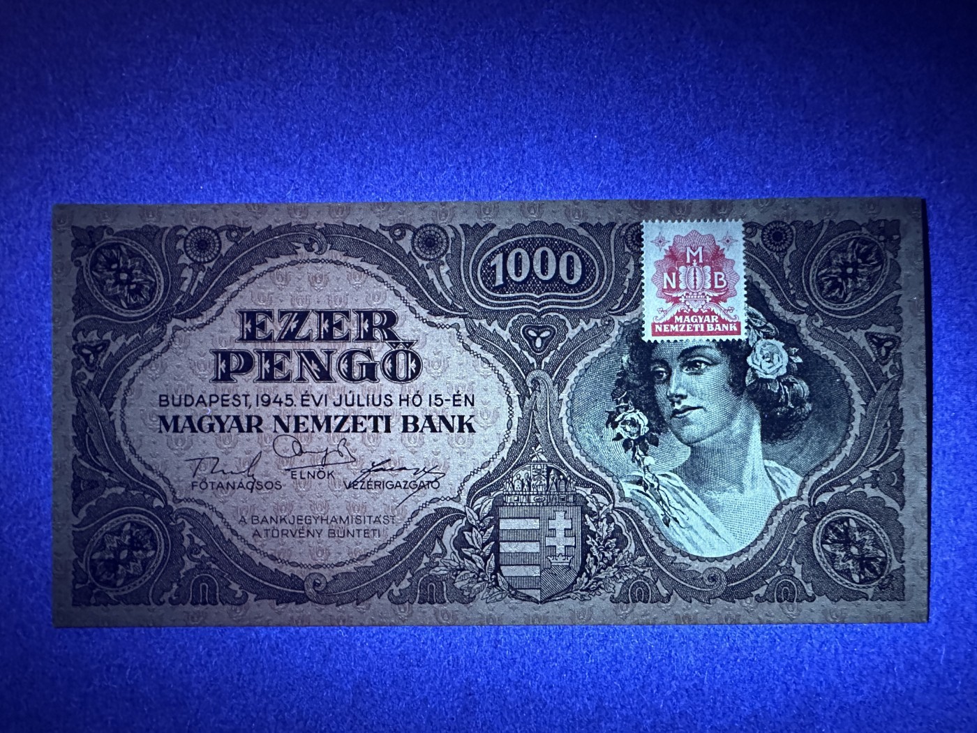 《张总收藏》127期-外币精品汇 匈牙利1000元 UNC 1945年版 