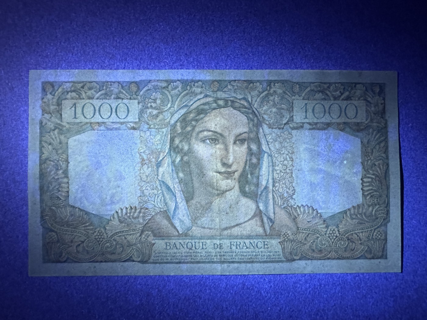 《张总收藏》127期-外币精品汇 法国1000法郎 XF 1948年