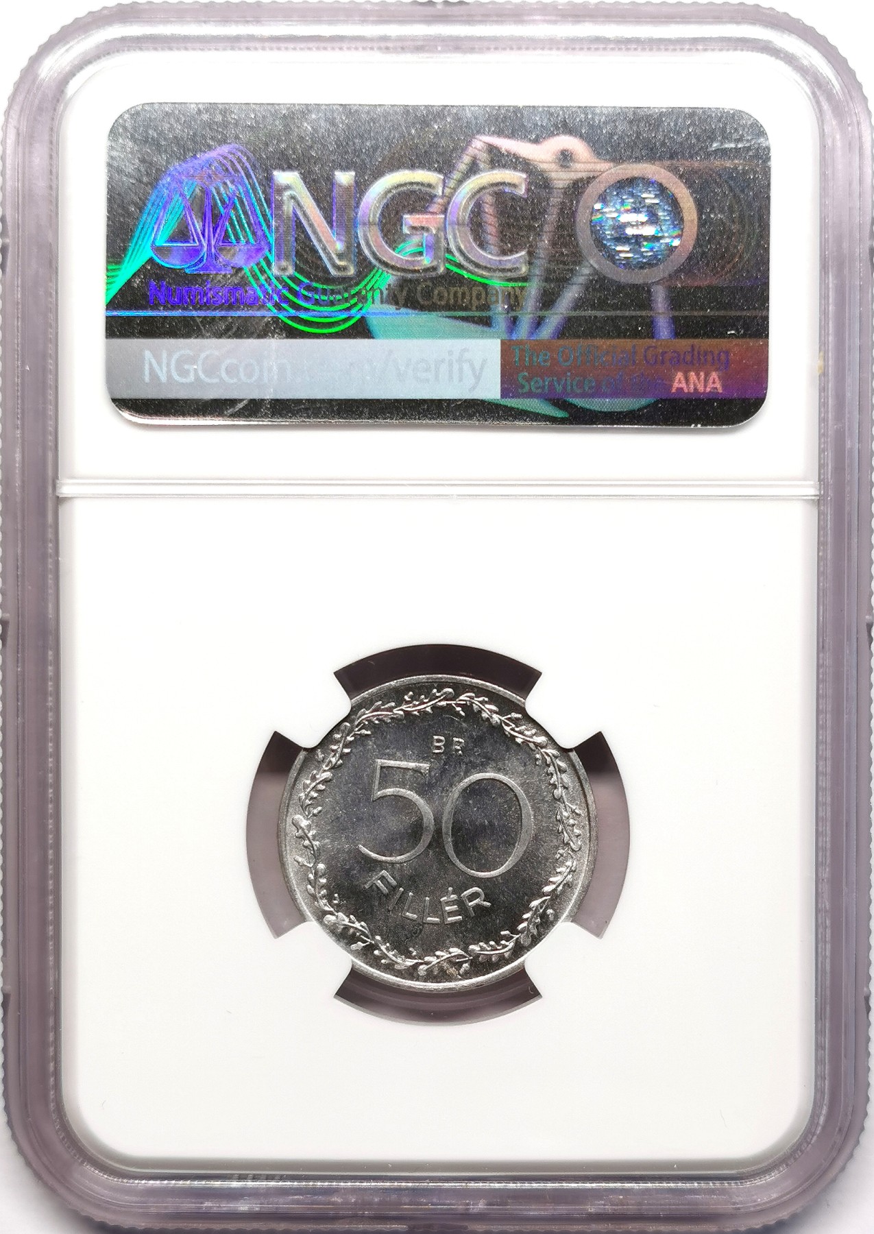 凡希社世界钱币微拍第二百五十五期 1948匈牙利打铁50FIL铝币NGC-MS64发行后大部分回收！