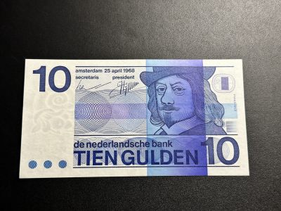 《外钞收藏家》第三百三十期 - 1968年荷兰人像版10盾 全新UNC