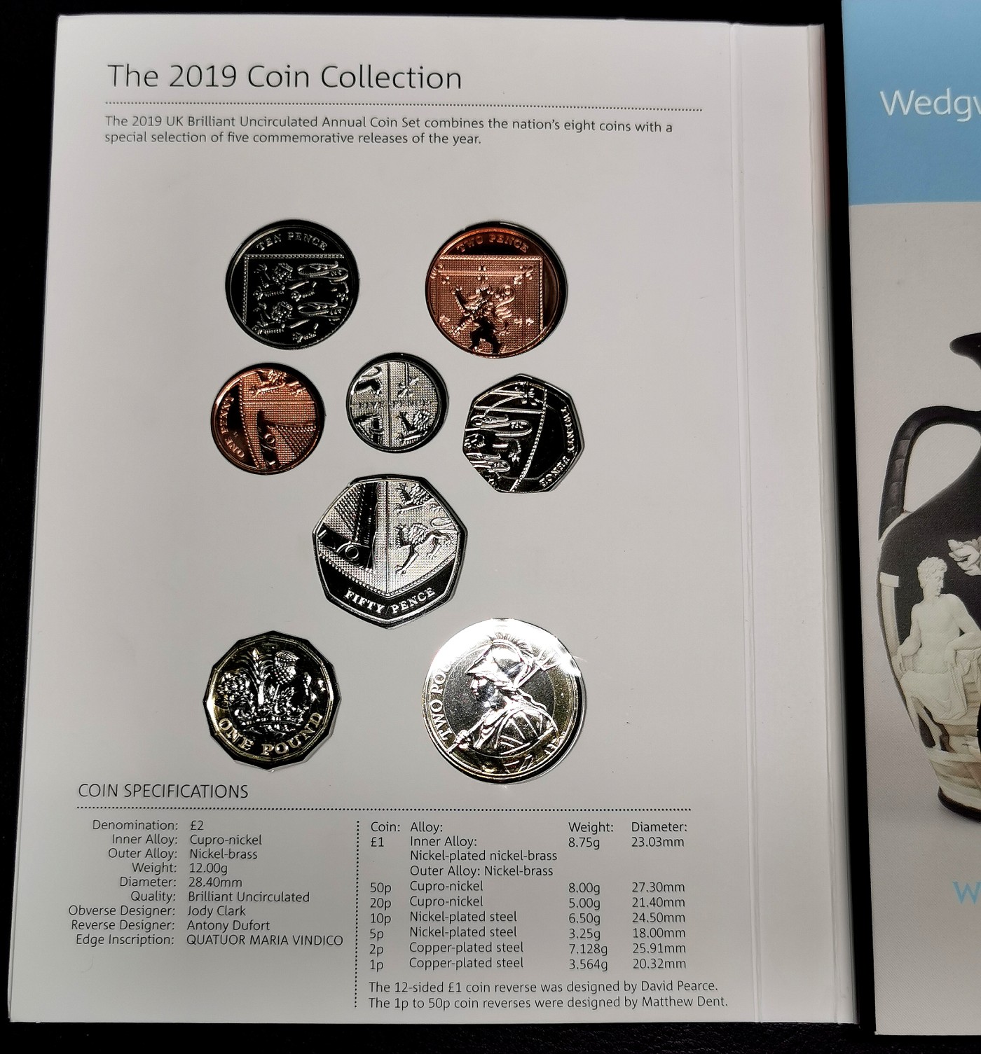 凡希社世界钱币微拍第二百五十五期 2019英国流通套装MINT SET年册原厂包装全品！