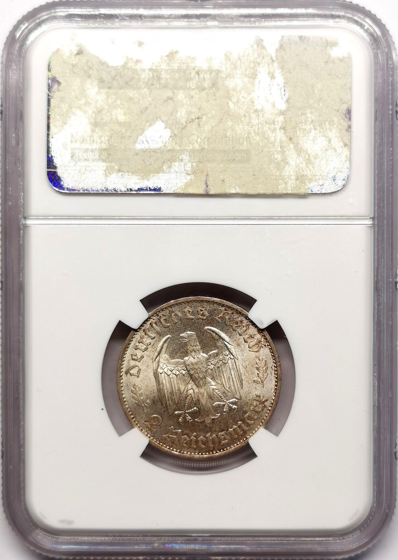 凡希社世界钱币微拍第二百五十五期 1934德国席勒纪念2马克NGC-MS64