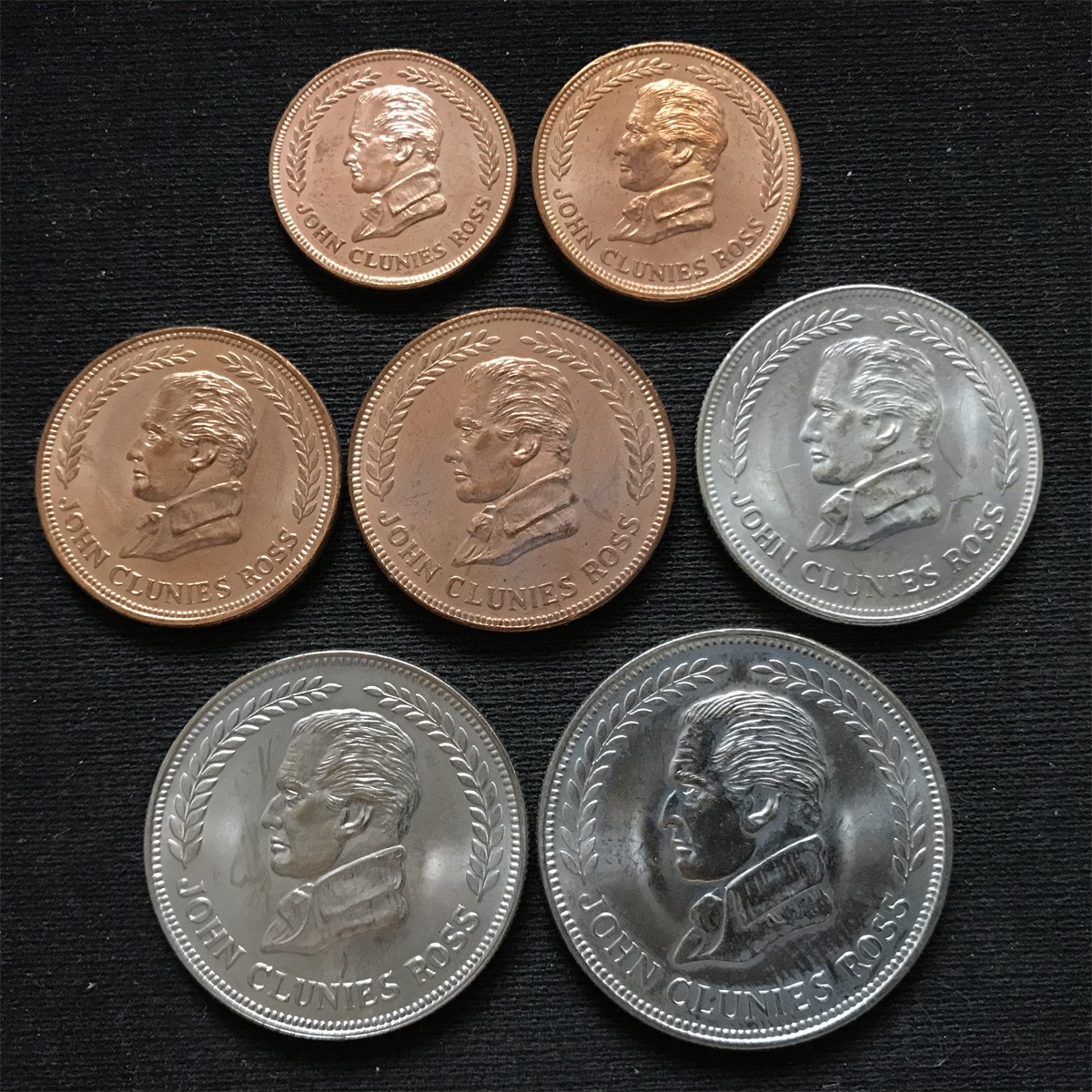 基林科科斯1977年5分-5卢比4铜3镍7枚套硬币 好品