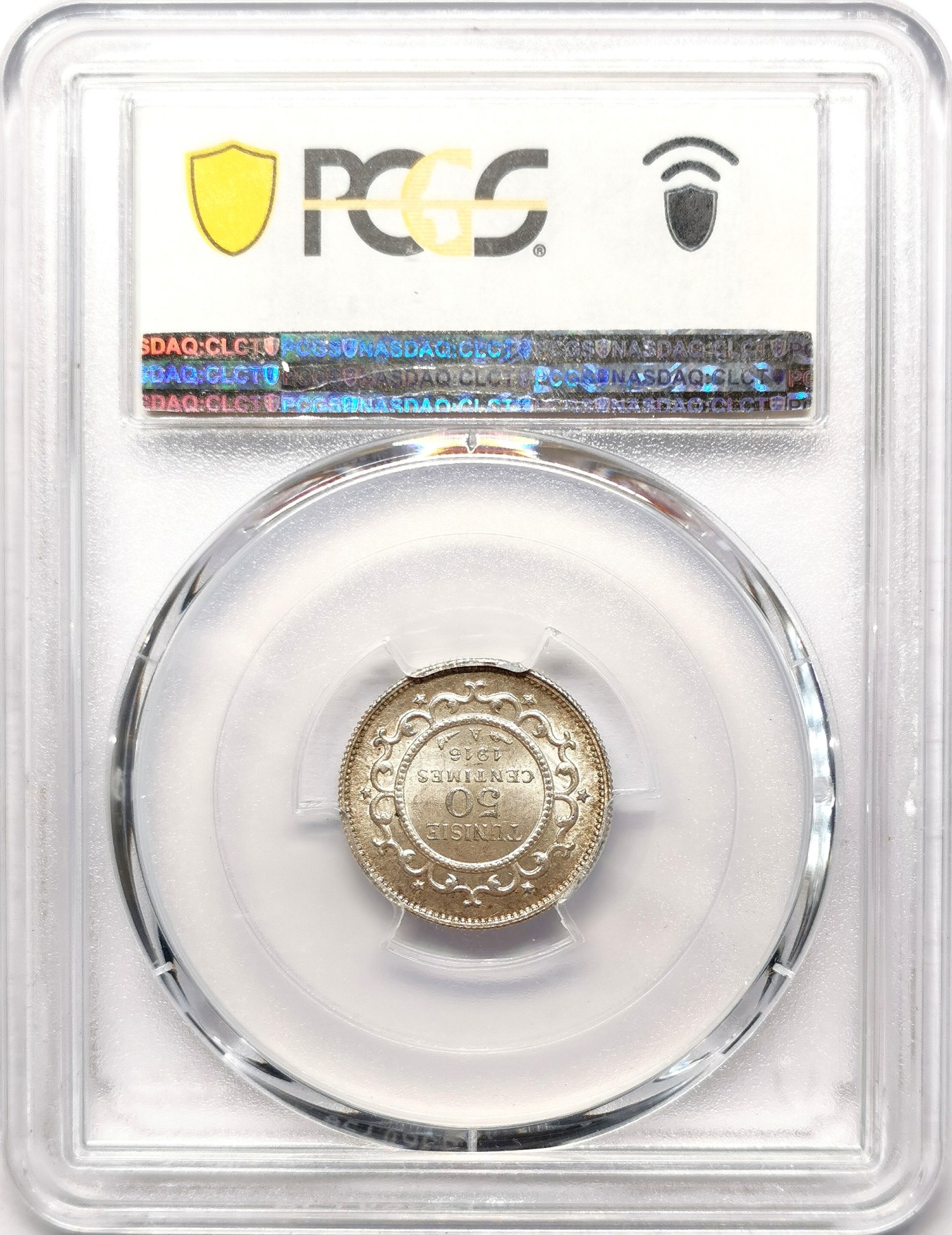 凡希社世界钱币微拍第二百五十五期 1916突尼斯50分银币PCGS-MS65+