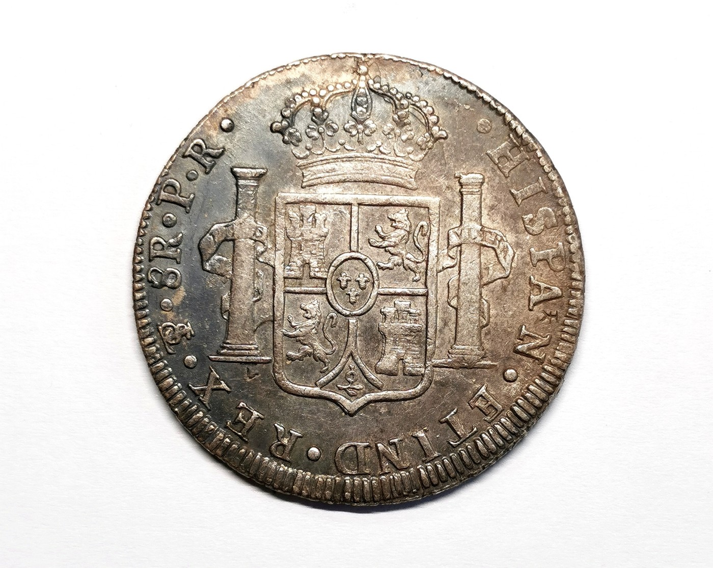 凡希社世界钱币微拍第二百五十五期 1786墨西哥卡三双柱 美品