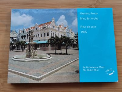 道一币馆币章第二十二场 - 原包装 荷属阿鲁巴1995年套币六枚+纪念章