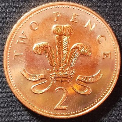 原包英国2便士英国 威尔士皇冠25.9mm 硬币钱币货币 保真外币 - 原包英国2便士英国 威尔士皇冠25.9mm 硬币钱币货币 保真外币