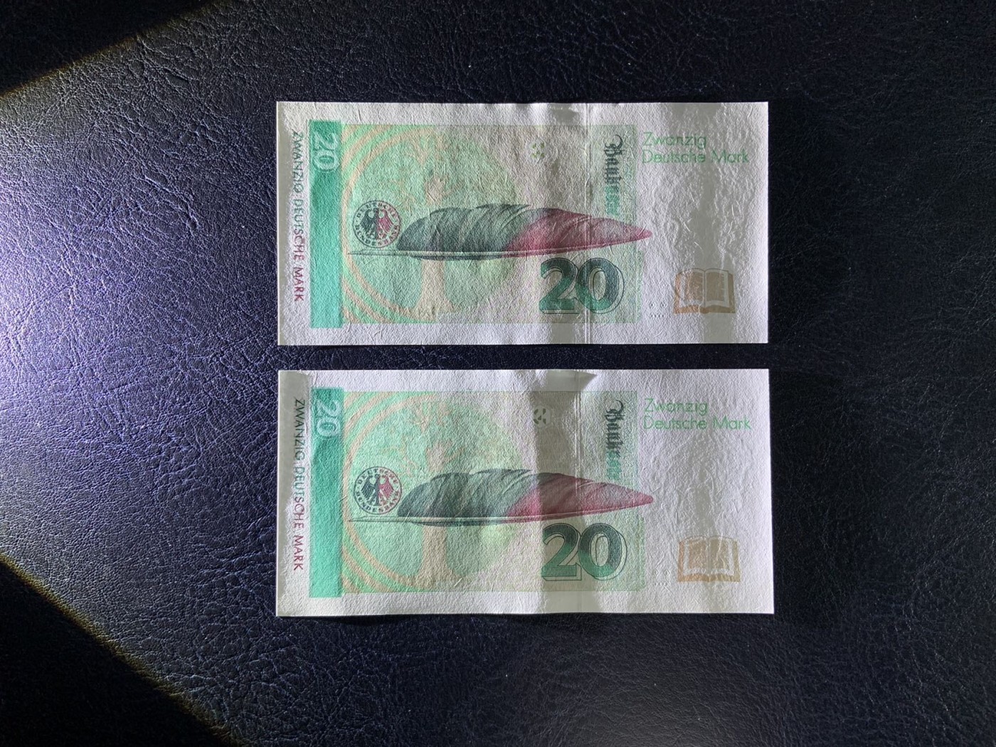 收藏联盟Quantum Auction 第306期拍卖  德国联邦1991年20马克2张 品相UNC-到AU