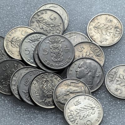 【铜匠收藏】第『63』散币 少量批发局《接受代拍 代送NGC评级》 - 比利时 5法郎 20枚 镍币