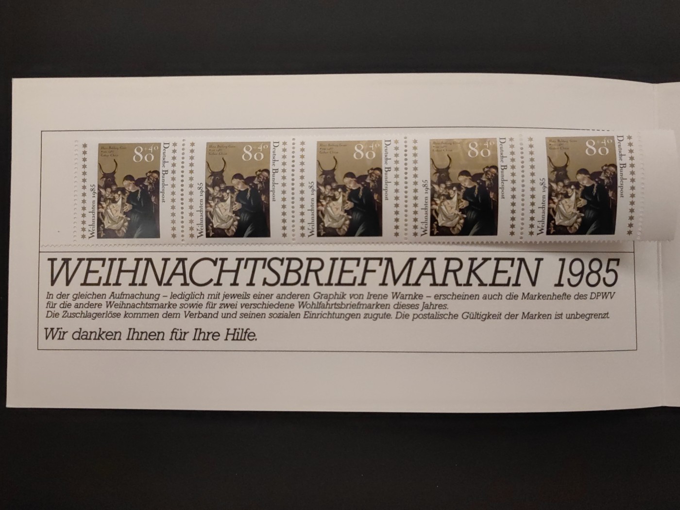 经典邮品专场（拍卖）第③②场 圣诞节快乐85（未落邮戳小本票）