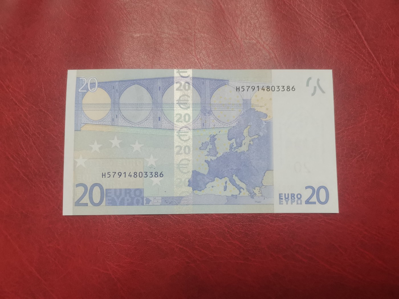 欧盟纸币Euro H冠斯洛文尼亚（稀有冠）2002版三签20欧元 全新UNC