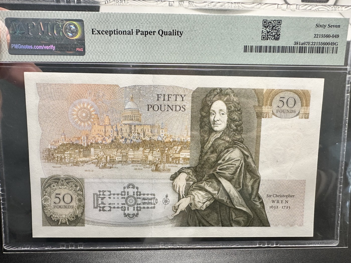 《外钞收藏家》第三百三十期 1981-88年英国D序列50镑 PMG67 