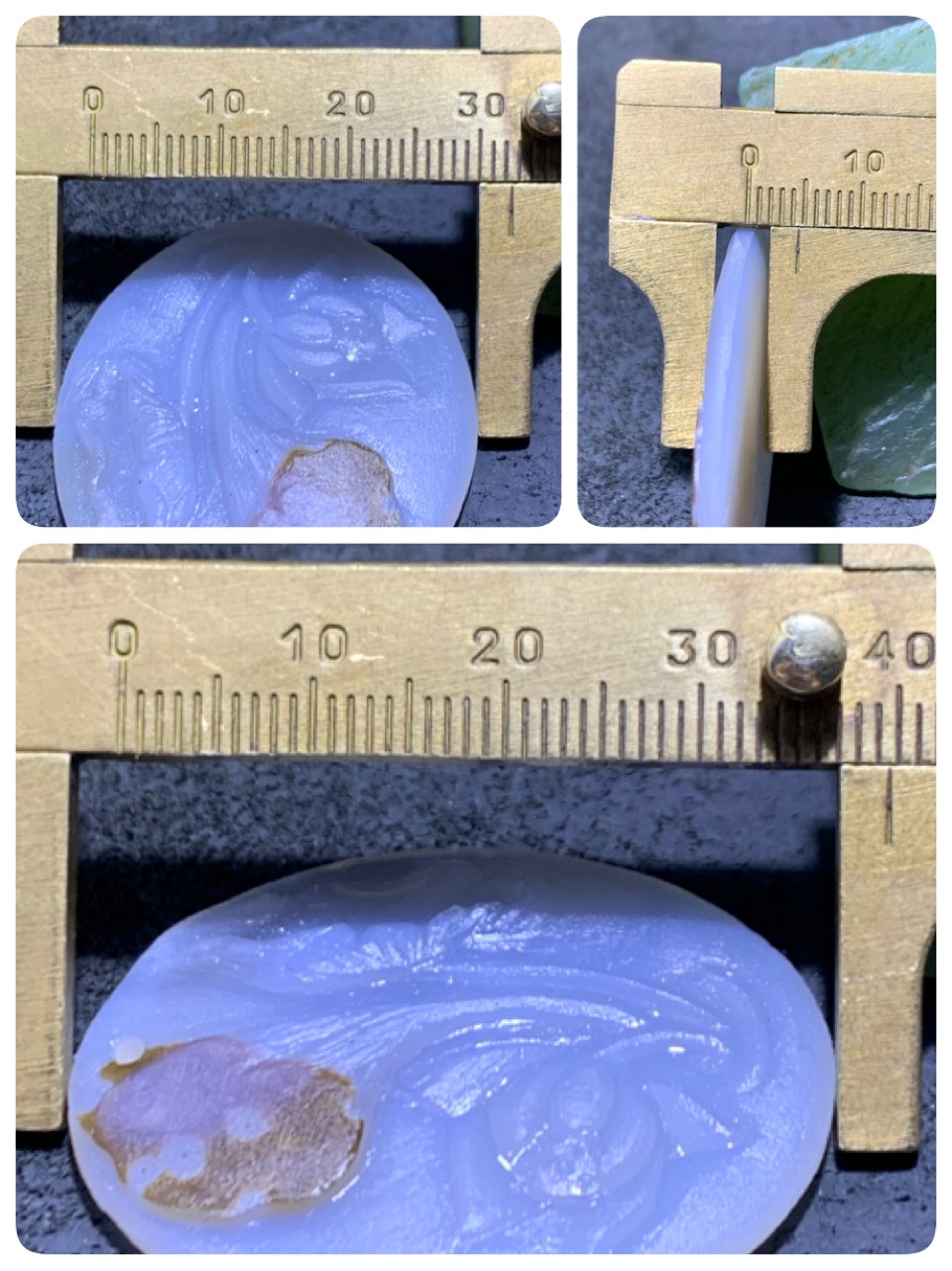 精美亚光高玉化巴西玛瑙手工俏色巧雕花开见佛大桶珠一个！