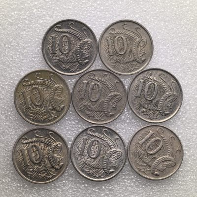 【铜匠收藏】第『63』散币 少量批发局《接受代拍 代送NGC评级》 - 澳大利亚 10分 8枚 镍币
